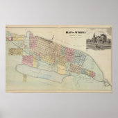 Map of Winona, Minnesota ポスター (正面)