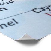 Map pin placed in Havana, Cuba on map, close-up ポスター (角)