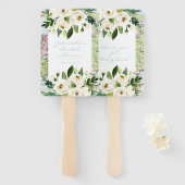 Map with Flowers Travelテーマ結婚またはパーティー ハンドファン (正面&裏面)