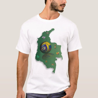 mapa-colombiacolor tシャツ