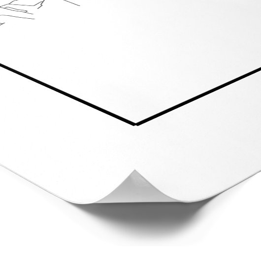 Mapa Da Cidade Porto Estilo Linha Clássico ポスター (角)