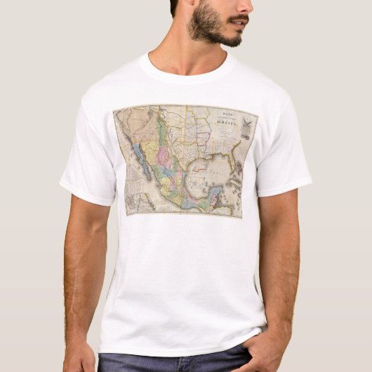 Mapa de los Estados Unidos De Mejico Tシャツ (正面)