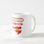 MAPA DE SANTA CATARINA. SAMER BRASIL コーヒーマグカップ (正面右)