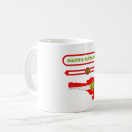 MAPA DE SANTA CATARINA. SAMER BRASIL コーヒーマグカップ