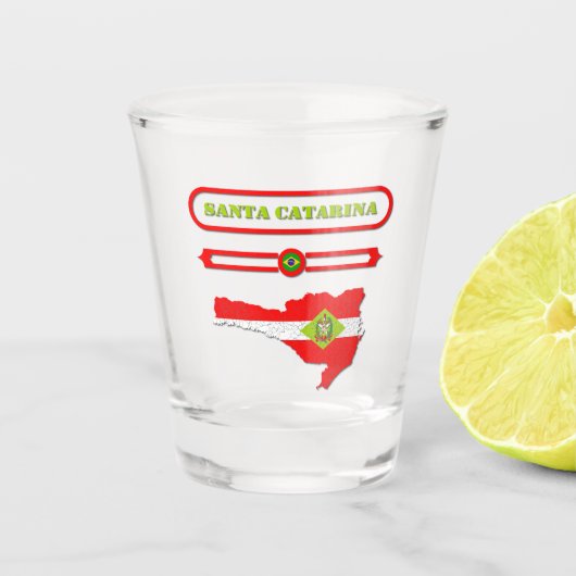 MAPA DE SANTA CATARINA. SAMER BRASIL ショットグラス (正面)
