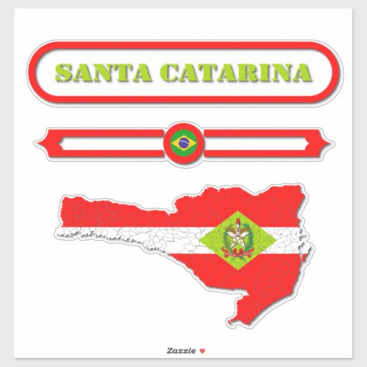 MAPA DE SANTA CATARINA. SAMER BRASIL シール (シート)