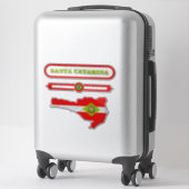 MAPA DE SANTA CATARINA. SAMER BRASIL シール (スーツケース)