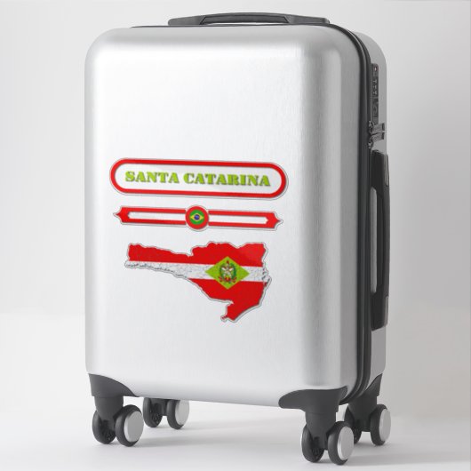 MAPA DE SANTA CATARINA. SAMER BRASIL シール (スーツケース)