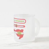 MAPA DE SANTA CATARINA. SAMER BRASIL フロストグラスマグカップ (正面右)