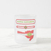 MAPA DE SANTA CATARINA. SAMER BRASIL フロストグラスマグカップ (中央)