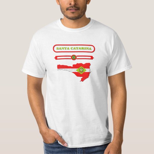 MAPA DE SANTA CATARINA. SAMER BRASIL Tシャツ (正面)