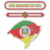 MAPA DO RIO GRANDE DO SUL. SAMER BRASIL シール (正面)