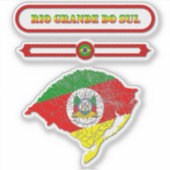 MAPA DO RIO GRANDE DO SUL. SAMER BRASIL シール (正面)