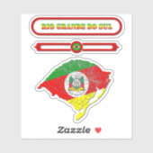 MAPA DO RIO GRANDE DO SUL. SAMER BRASIL シール (シート)