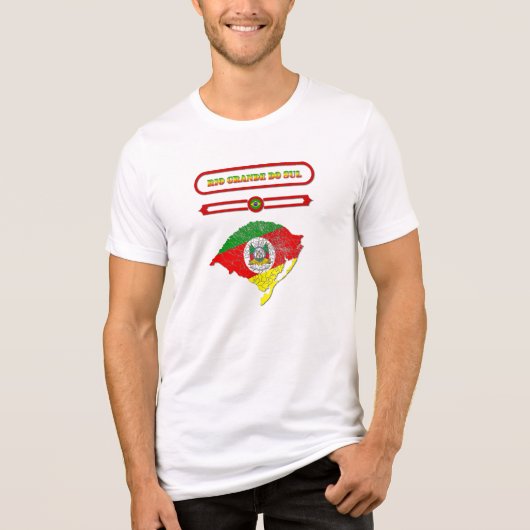 MAPA DO RIO GRANDE DO SUL. SAMER BRASIL トライブレンドＴシャツ (正面)