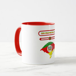 MAPA DO RIO GRANDE DO SUL. SAMER BRASIL マグカップ