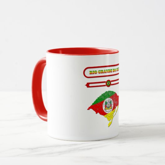 MAPA DO RIO GRANDE DO SUL. SAMER BRASIL マグカップ (正面左)