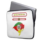 MAPA DO RIO GRANDE DO SUL. SAMER BRASIL ラップトップスリーブ (正面左)