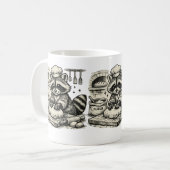 Mapache panadero – Arte vintage de cocina コーヒーマグカップ (正面左)
