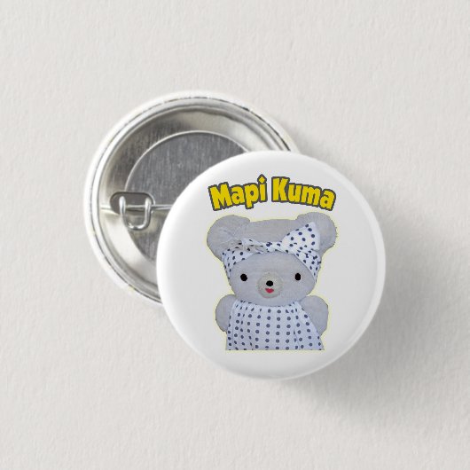 Mapi Kumaボタン 缶バッジ (正面&裏面)