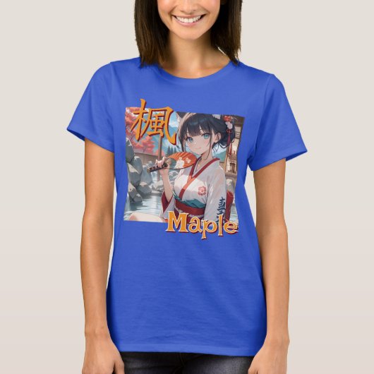 mapleと猫耳娘 tシャツ (正面)