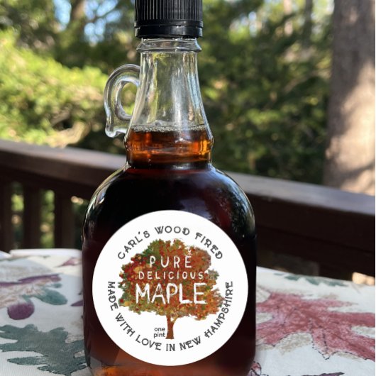 MAPLE秋素朴色ピュアメープルシロップ ラウンドシール