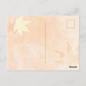 Maple素朴の結婚写真Save the Date ポストカード (裏面)