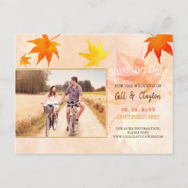 Maple素朴の結婚写真Save the Date ポストカード