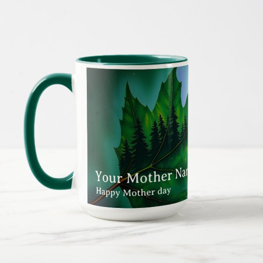 Maple Aurora Canoe River Guidance マグカップ (左)