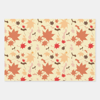 Maple autumn leaves ラッピングペーパーシート