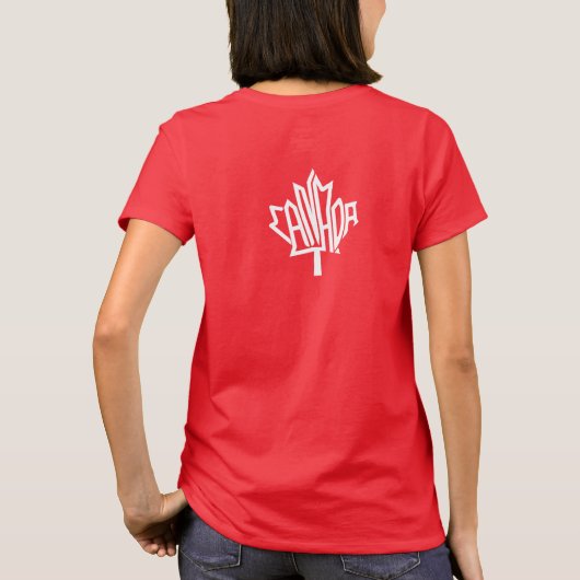 Maple CANADA TEXT FLAG LOGO BY MASANSER PIXELAT Tシャツ (裏面)