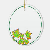 Maple Leafグリーンイエローオレンジのカスタマイズ可能 セラミックオーナメント (左)