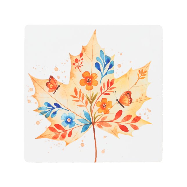 Maple leaf メタルプリント (正面)