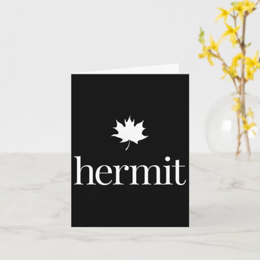 Maple leaf introvert – nature hermit quiet life カード (黄色い花)