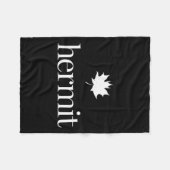 Maple leaf introvert – nature hermit quiet life フリースブランケット (正面(横))