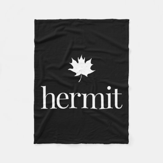 Maple leaf introvert – nature hermit quiet life フリースブランケット (正面)
