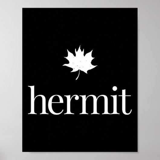 Maple leaf introvert – nature hermit quiet life ポスター (正面)