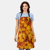 Maple Leaf Pattern-25877 エプロン (着用した状態)