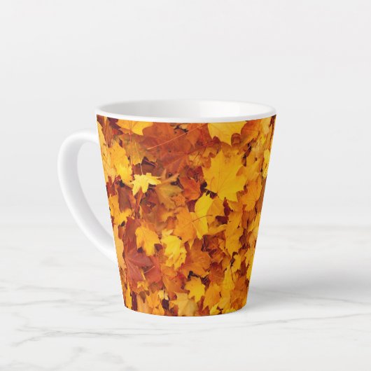 Maple Leaf Pattern-25877 カフェラテマグ (左アングル)