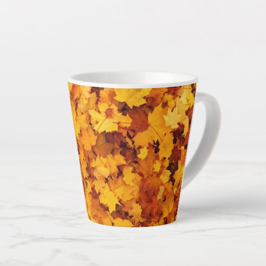 Maple Leaf Pattern-25877 カフェラテマグ (右アングル)