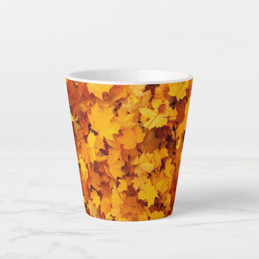 Maple Leaf Pattern-25877 カフェラテマグ (正面)