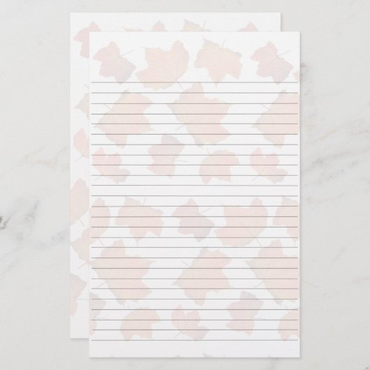 Maple Leaves Lined Writing Paper  便箋 (正面/裏面)