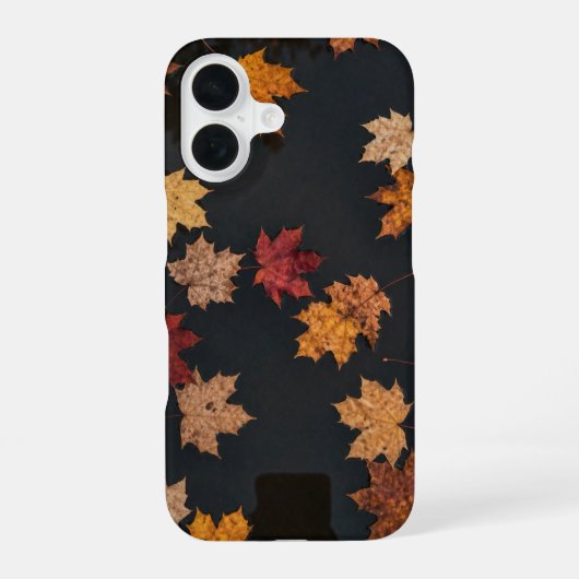 Maple Leaves Pattern Fall Phone Case iPhone 16ケース (裏面)