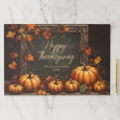 Maple Leaves Pumpkins Thanksgiving Paper Placemat ペーパーパッド (インサイチュ)