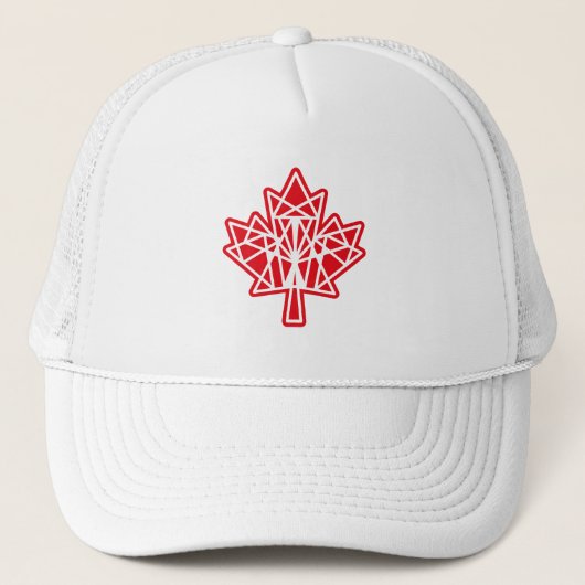 MAPLE MADE WITH TRIANGLES CANADA FLAG BY MASANSER キャップ (正面)