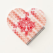 MAPLE MADE WITH TRIANGLES CANADA FLAG BY MASANSER ノートブック (裏面)