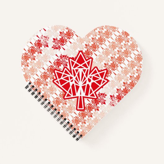 MAPLE MADE WITH TRIANGLES CANADA FLAG BY MASANSER ノートブック (正面)