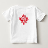 MAPLE MADE WITH TRIANGLES CANADA FLAG BY MASANSER ベビーTシャツ (裏面)