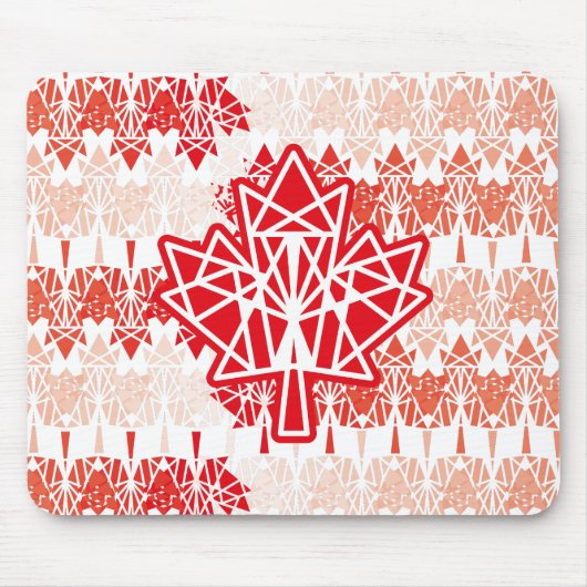 MAPLE MADE WITH TRIANGLES CANADA FLAG BY MASANSER マウスパッド (正面)