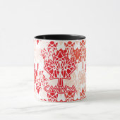 MAPLE MADE WITH TRIANGLES CANADA FLAG BY MASANSER マグカップ (中央)